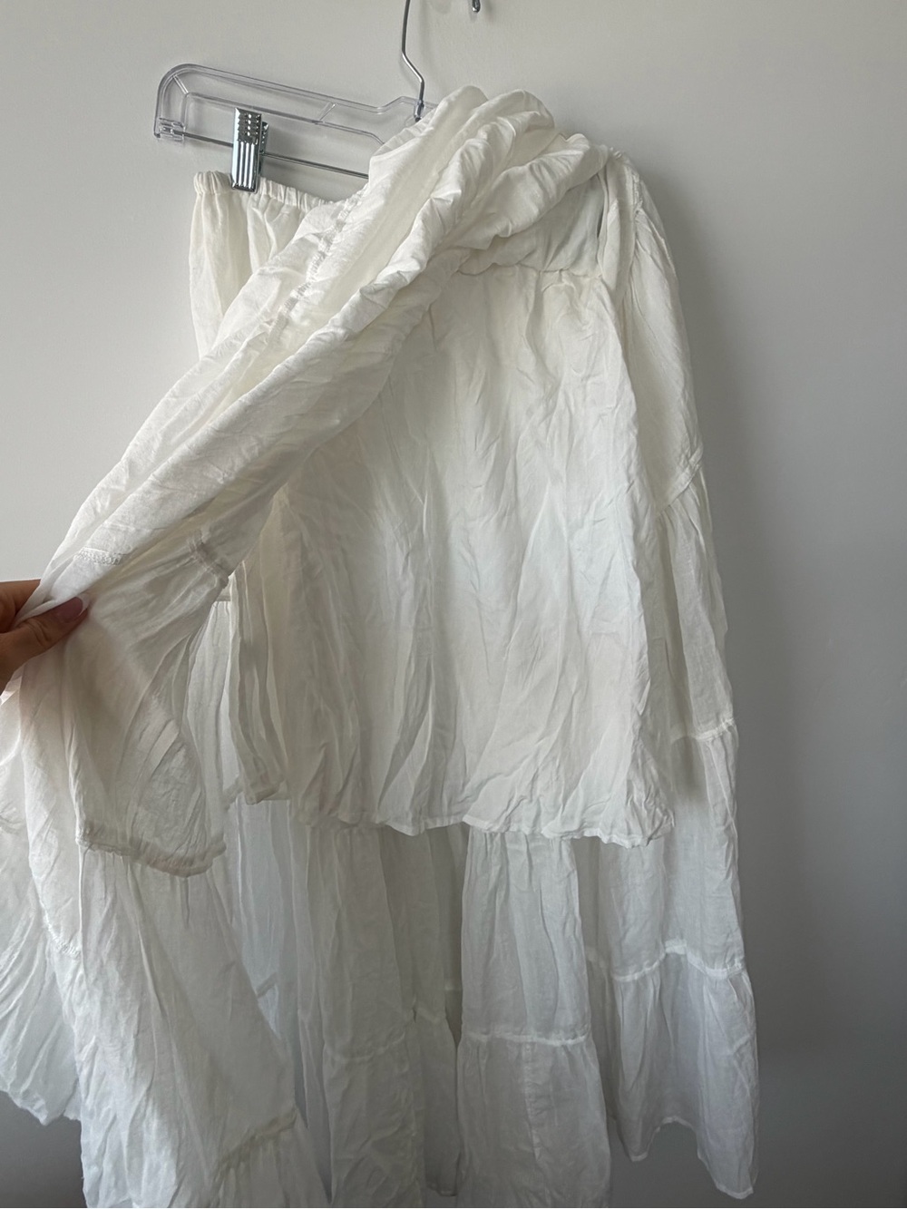 Mustard Seed White Tiered Maxi Skirt Size S Boho - Picture 4 of 4
